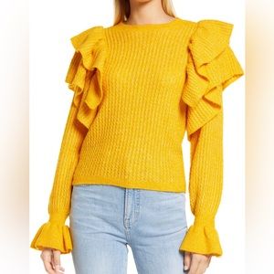 Yellow Rachel Parcell never worn sweater size L